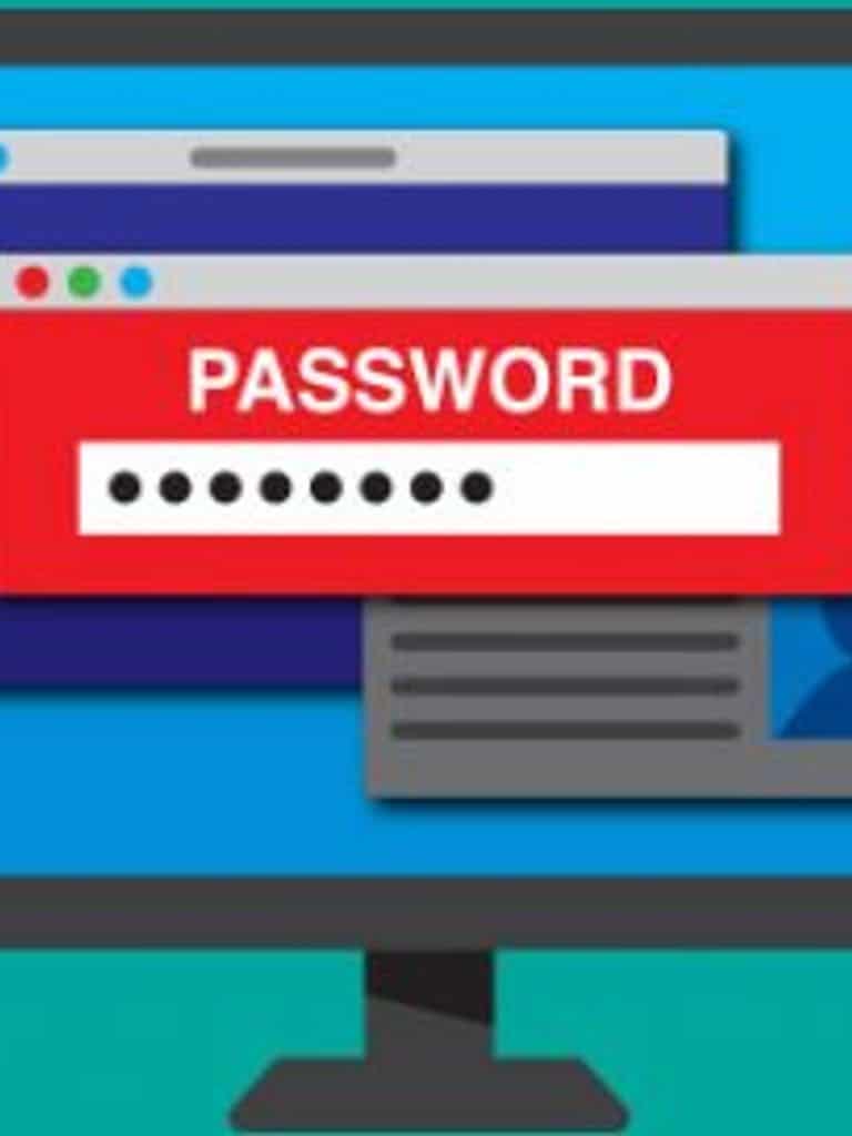 password input on a desktop screen