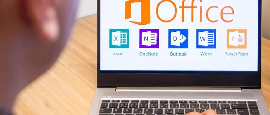 Microsoft 365 screen showing on laptop