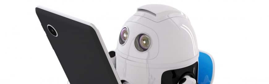 robot with a smartphone