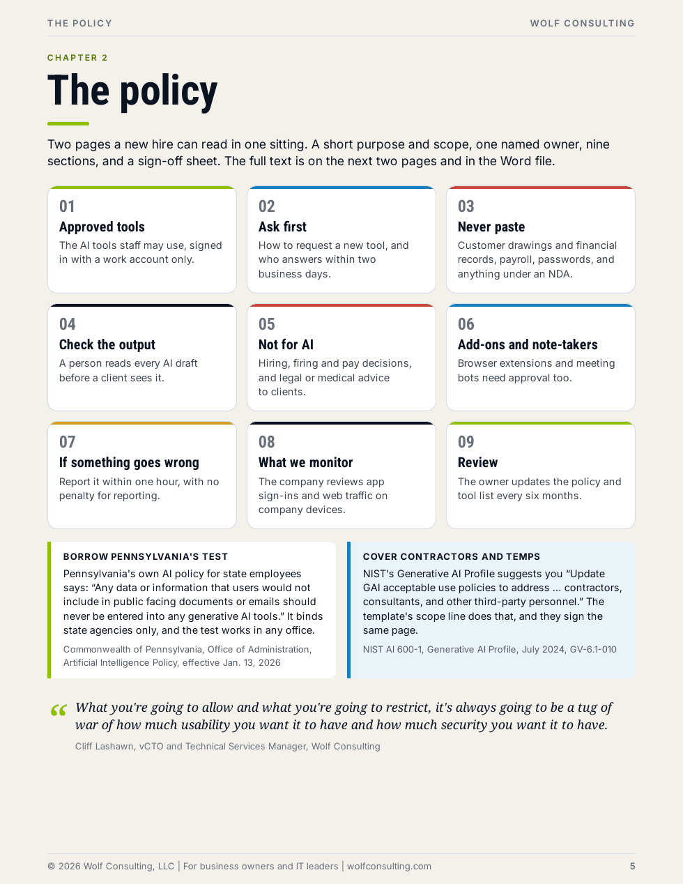 Preview of The policy