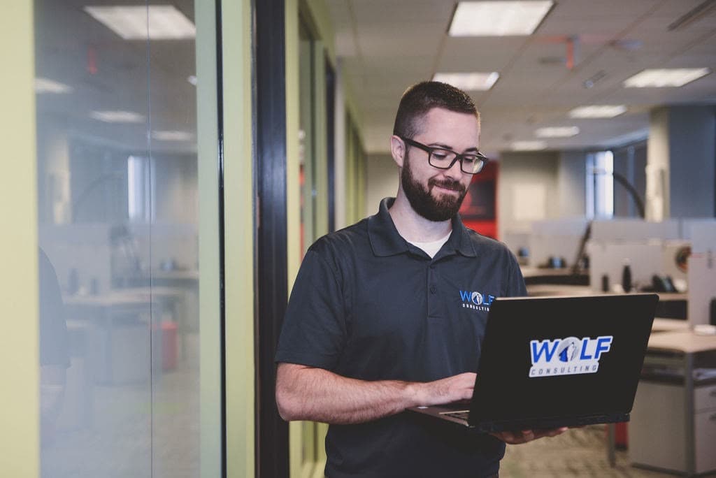 A Wolf team member at work
