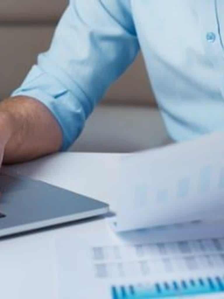 person working on computer