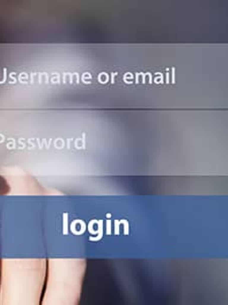 Username and password login input