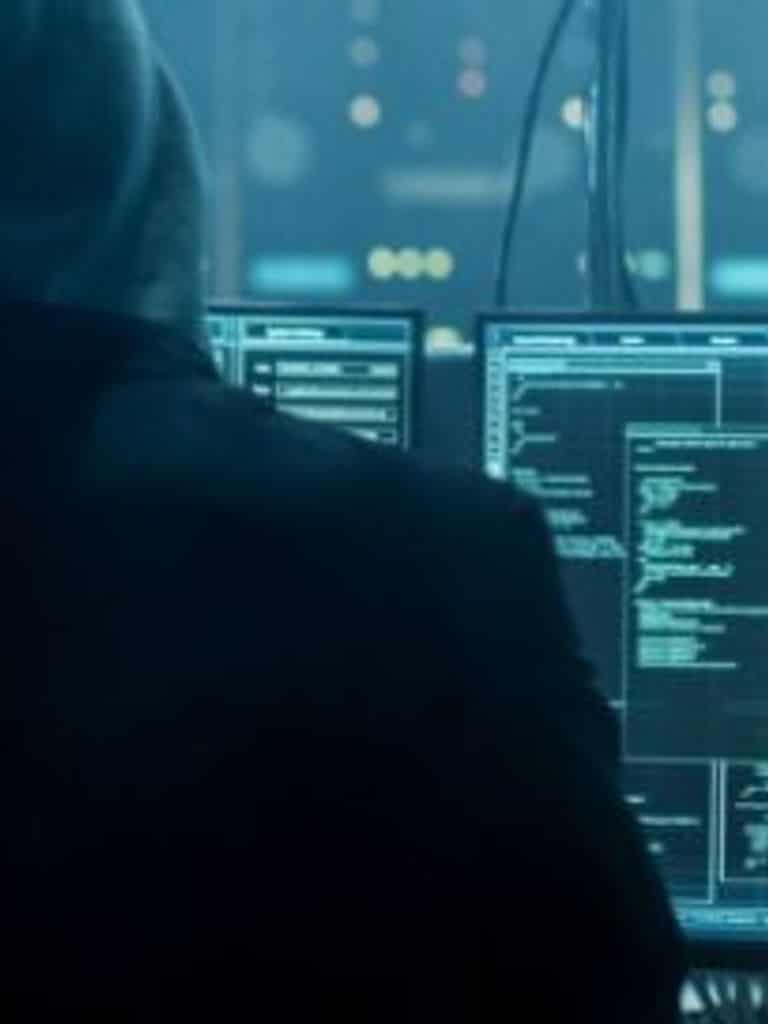Computer Hacker launching a cyber attack on a business during the Holidays