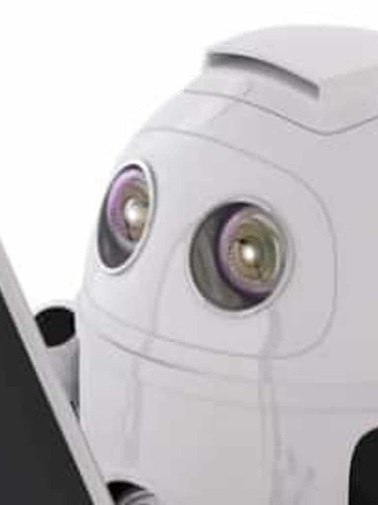 robot with a smartphone