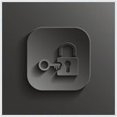 Security key & lock icon