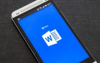android phone with microsoft office running